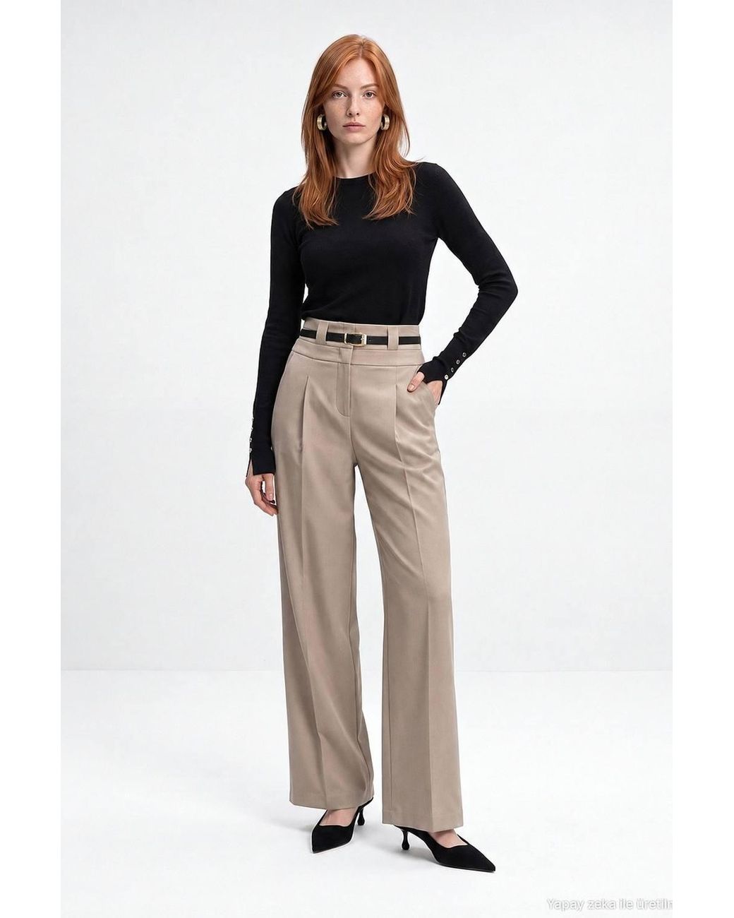 Dilvin Natural Straight-Leg Pants