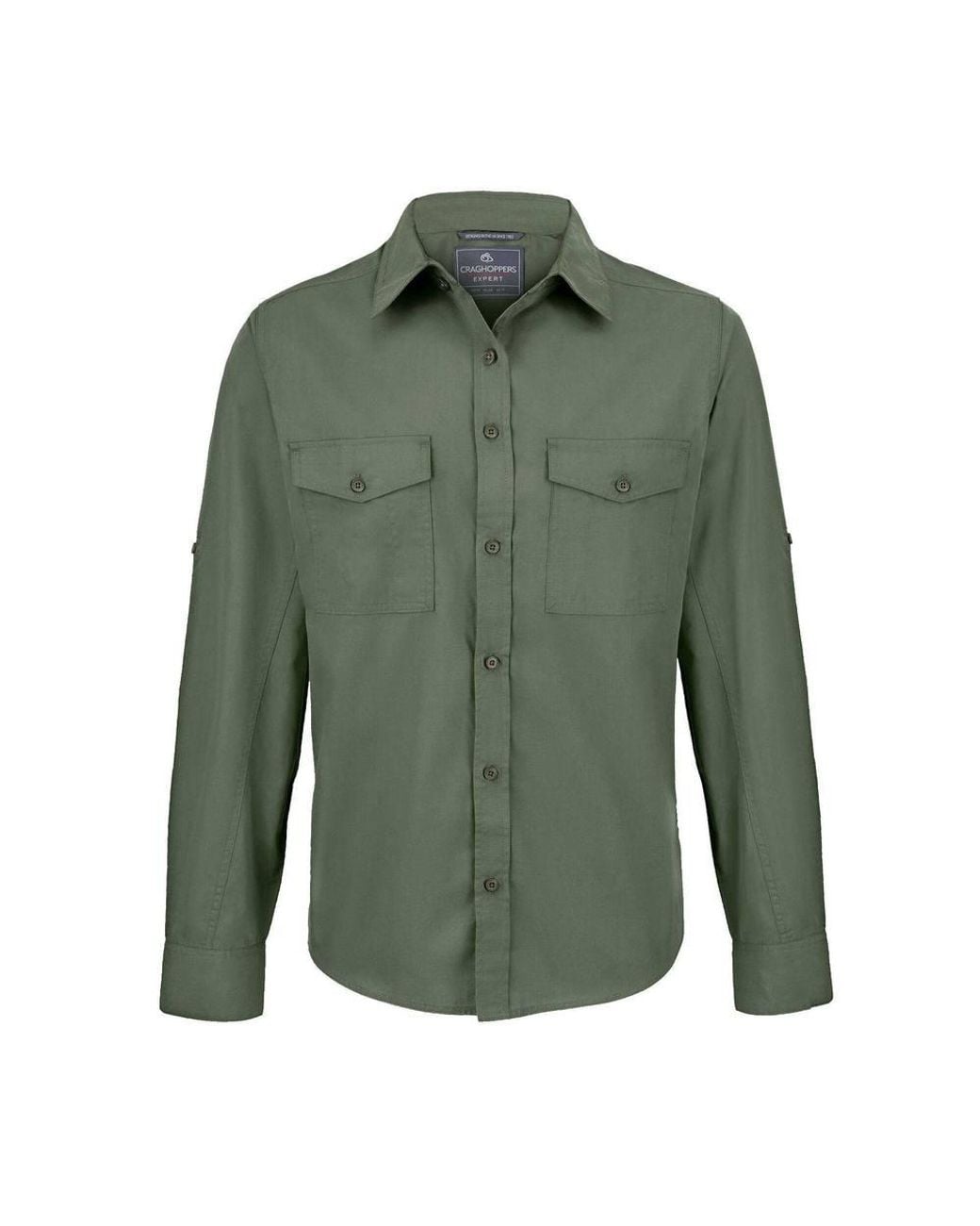Craghoppers Green Kiwi Long-Sleeved Shirt for men