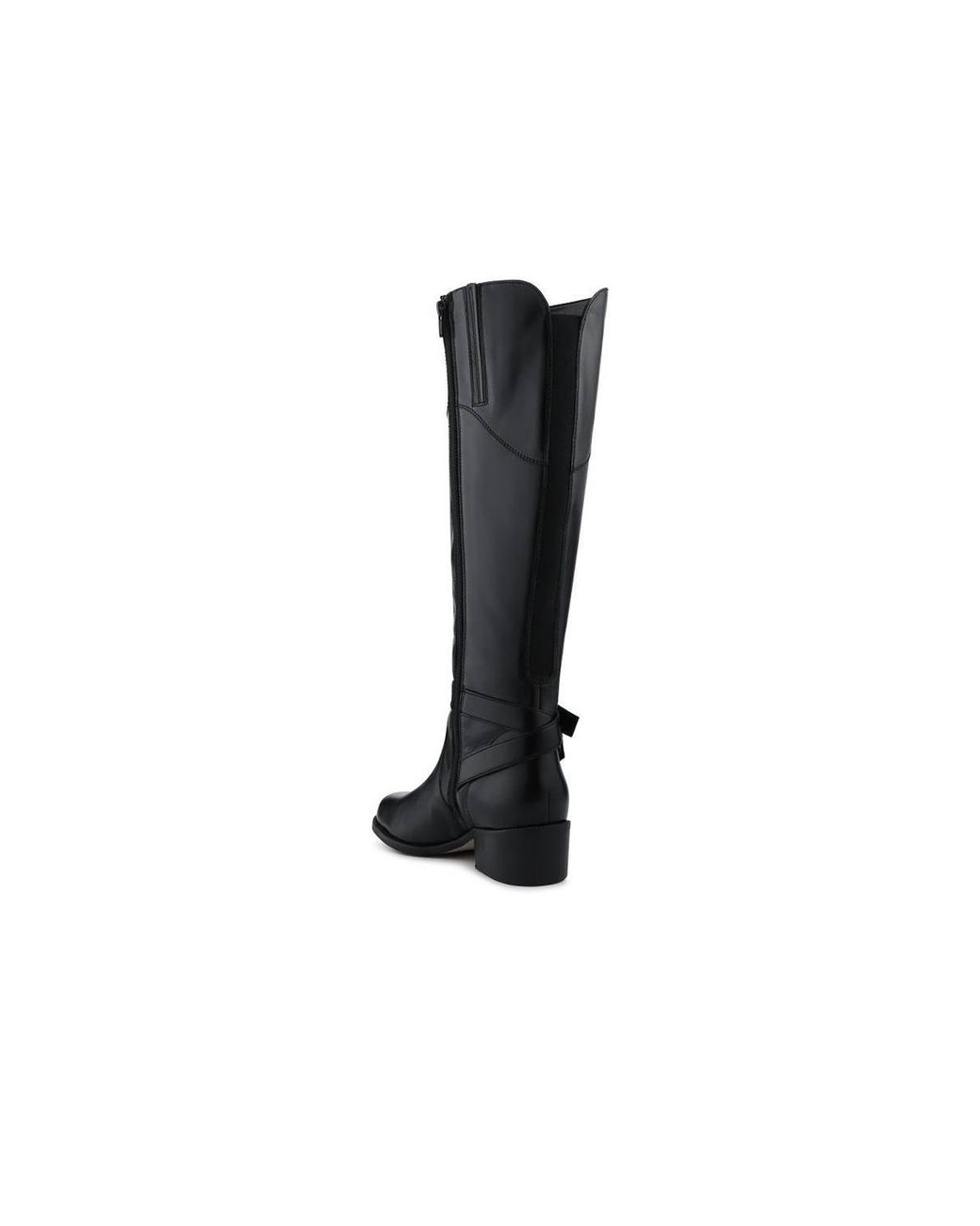 Jones Bootmaker Black Phoebe Wide Calf-Fit Leather Long Boots