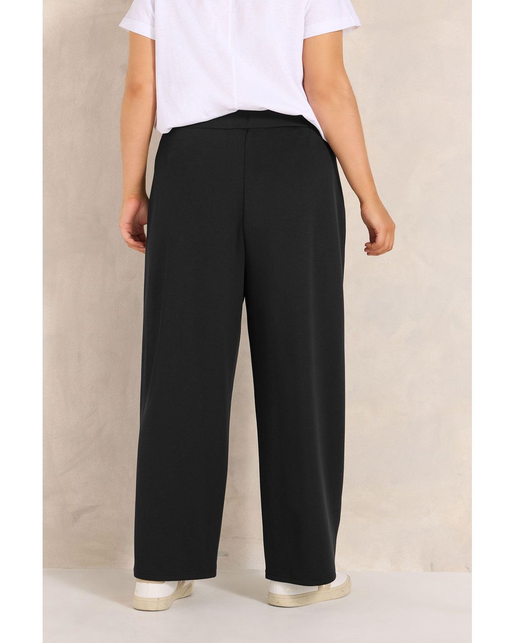 Evans Black Wide Leg Joggers