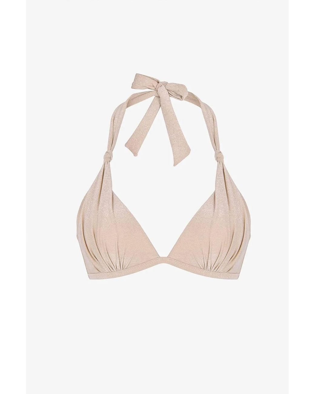 Penti Natural Devon Ruched Shimmery Bikini Top