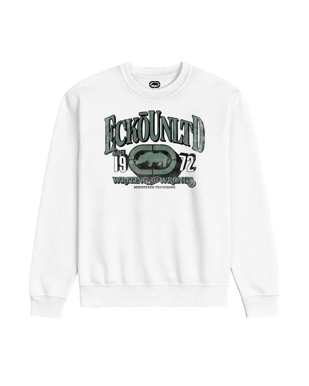 Ecko' Unltd White Retro Sweatshirt for men
