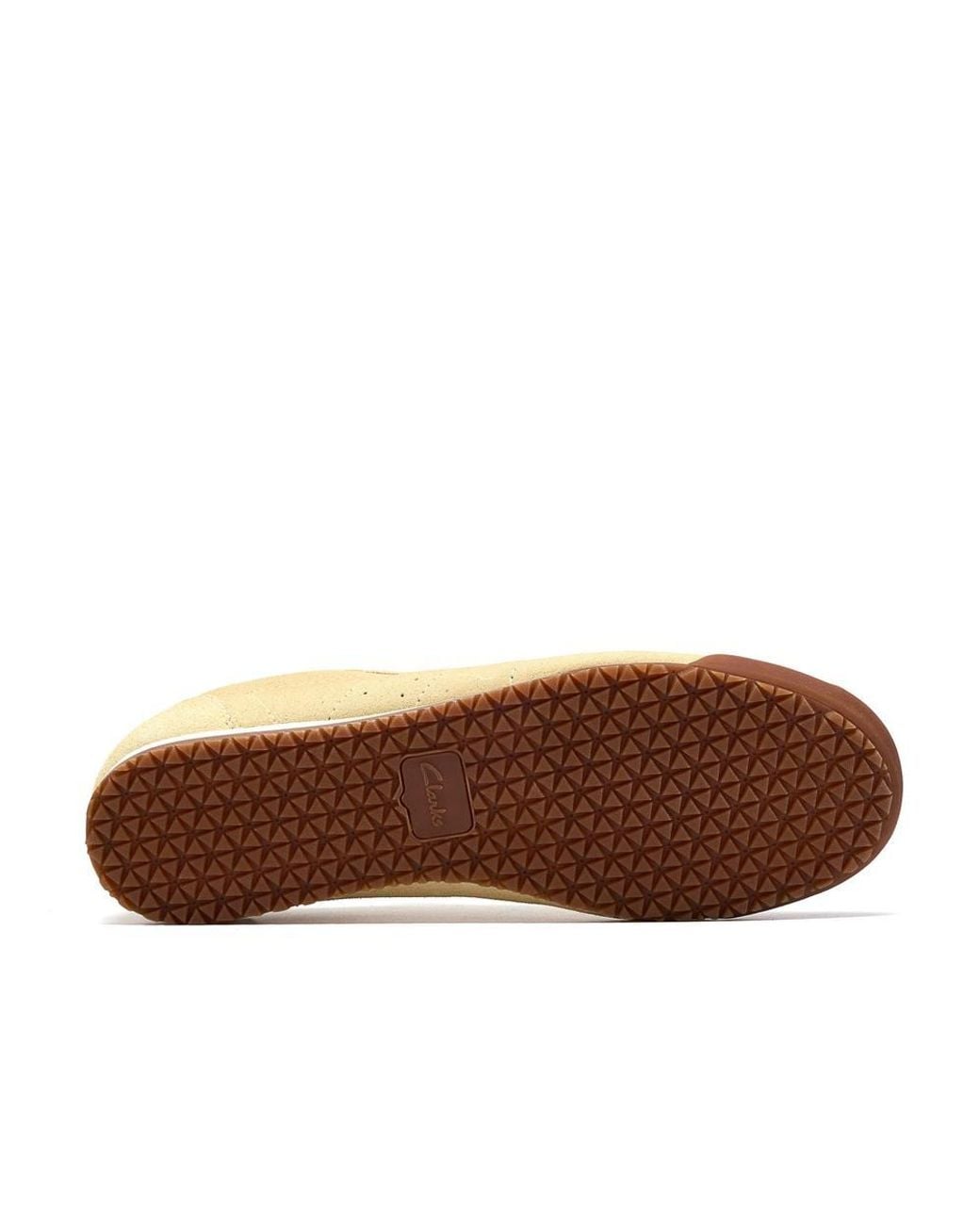 Clarks Natural Moritz Lo Pale Suede Trainers
