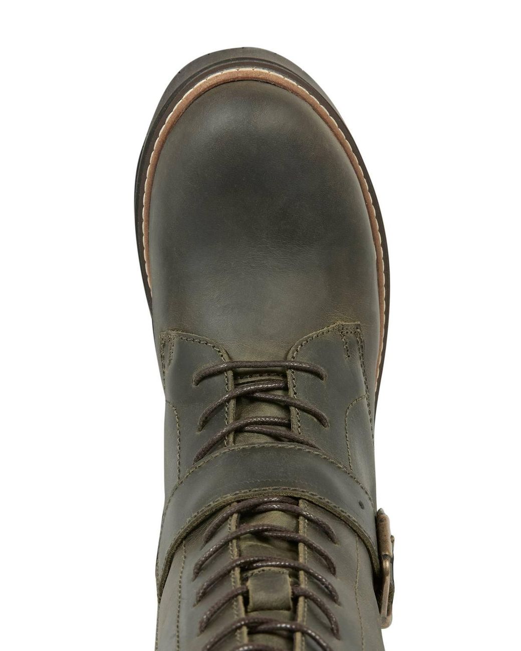 Celtic & Co. Green Strap Detail Mid Calf Boot