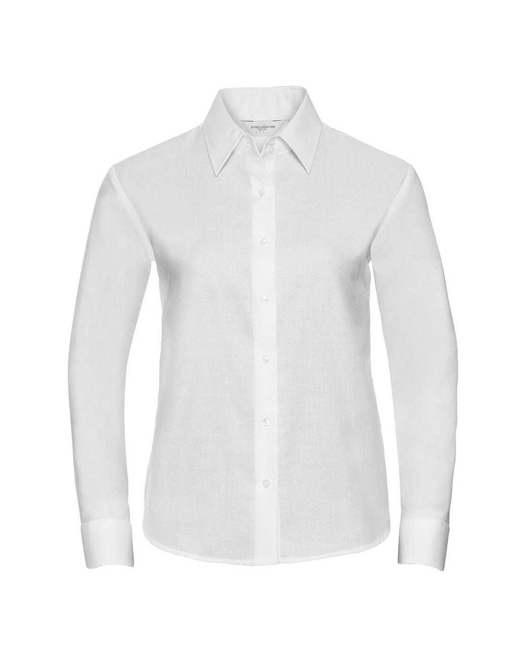 Russell White Oxford Easy-Care Long-Sleeved Shirt