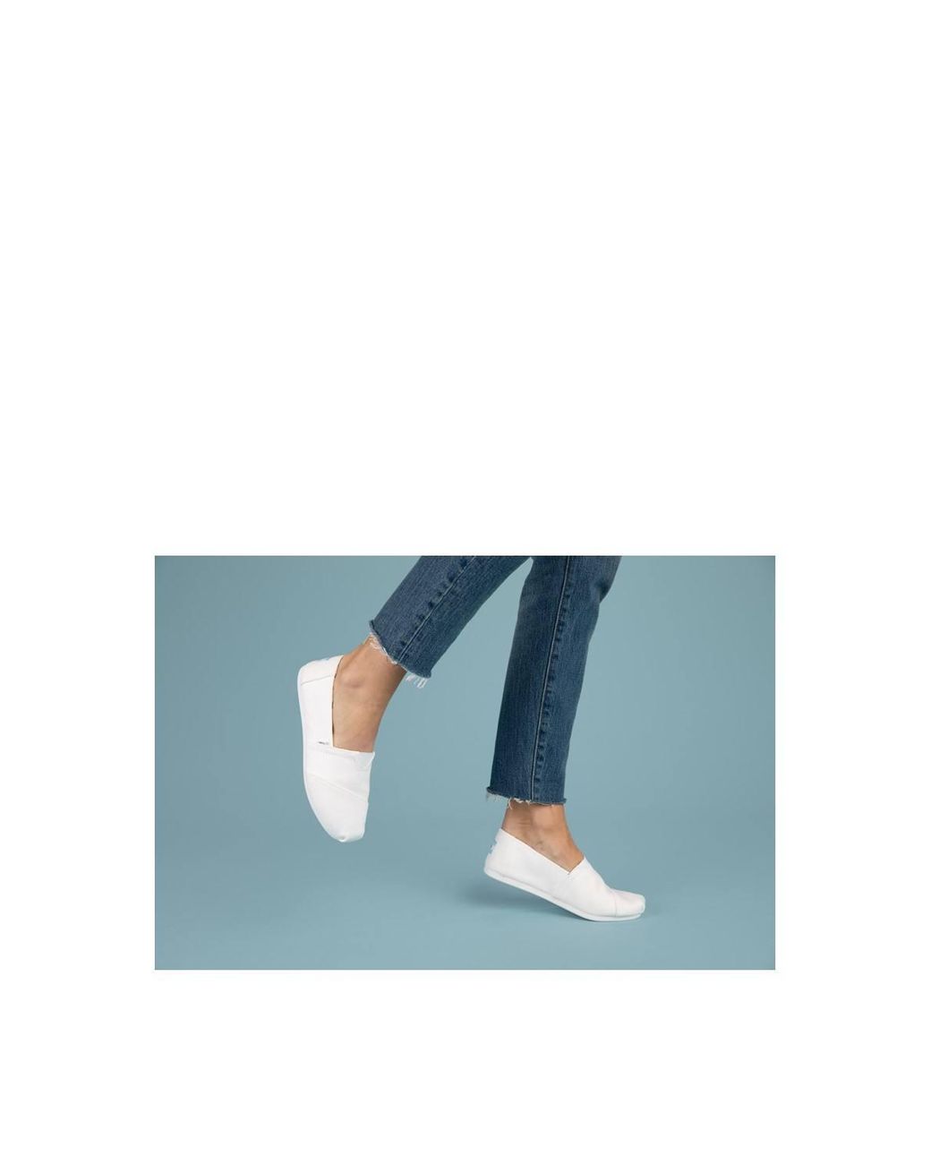 TOMS White Alpargata Slip On Shoe