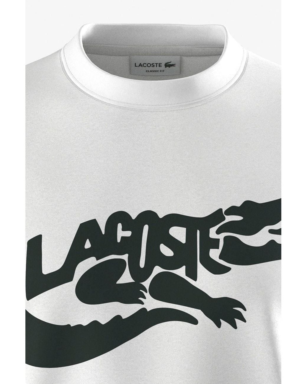 Lacoste White Print T-Shirt for men