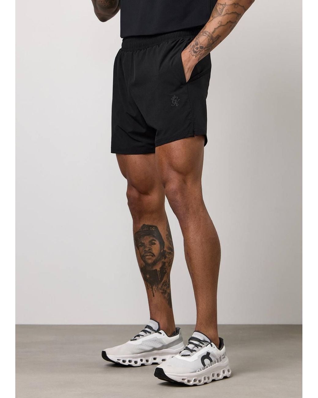 Gym King Black Performance 5 Inch Shorts for men