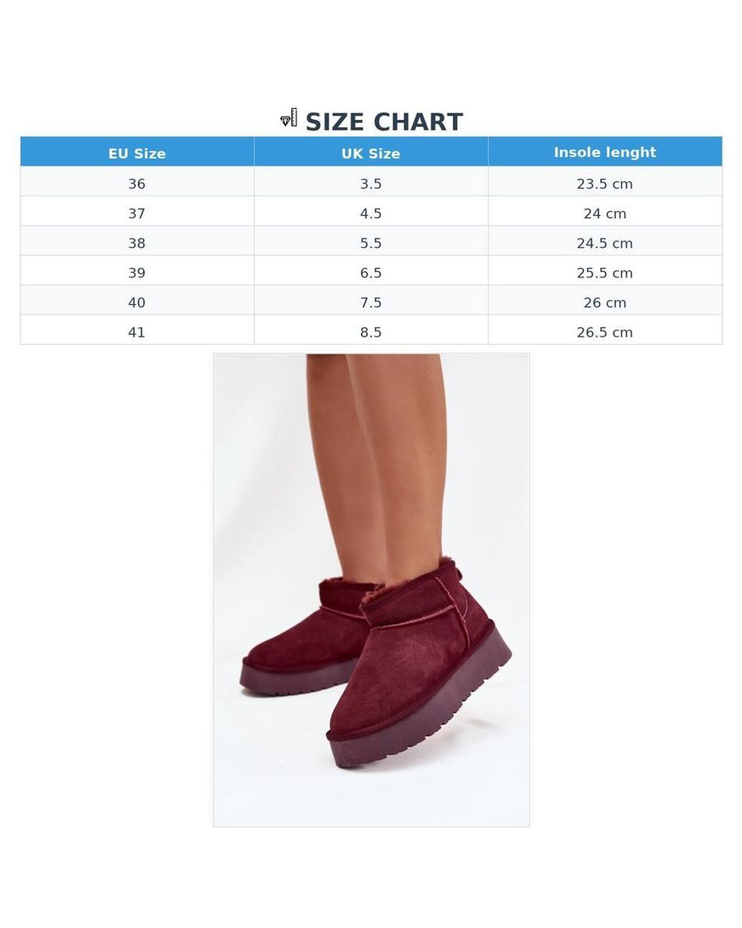 Love Lace Red Platform Warm Lined Classic Snow Boots