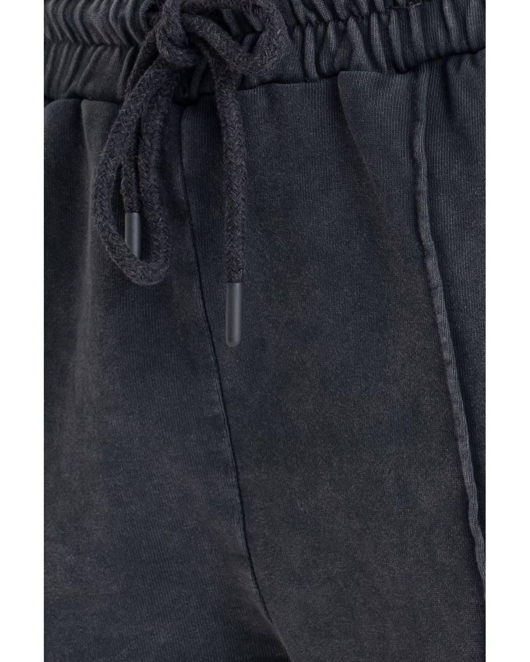 Hiccup Blue Mid-Waist Cotton-Blend Jogger Sweatpants
