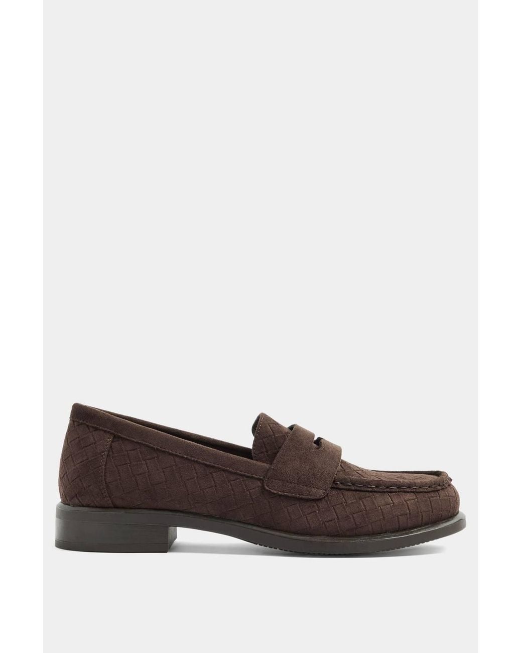 Yours Blue Woven Embossed Loafers
