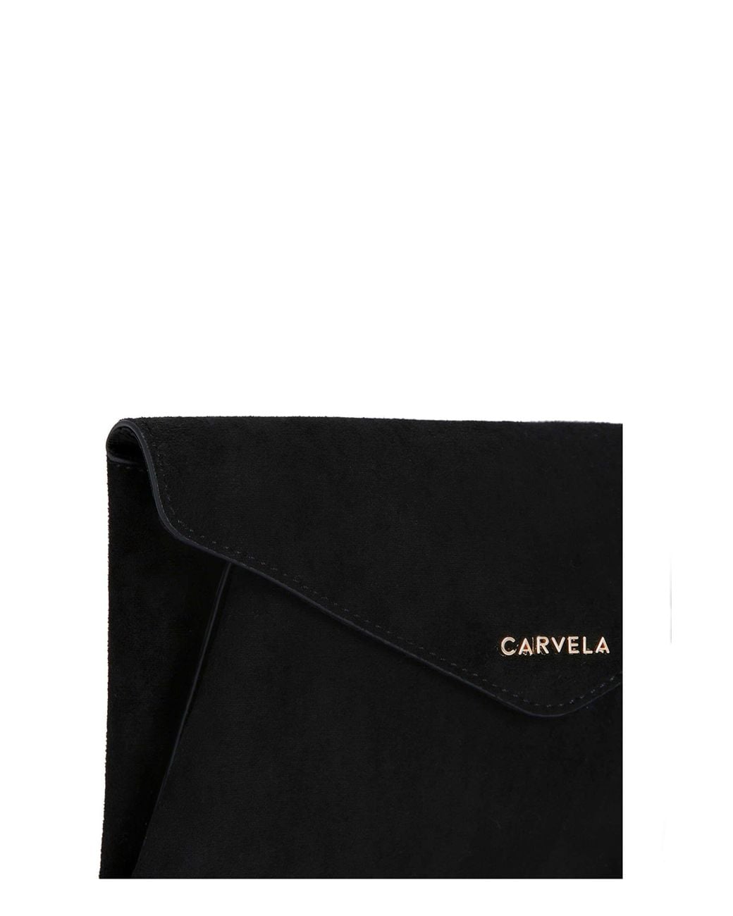 Carvela Kurt Geiger Black 'Megan Envelope Clutch' Suedette Bag