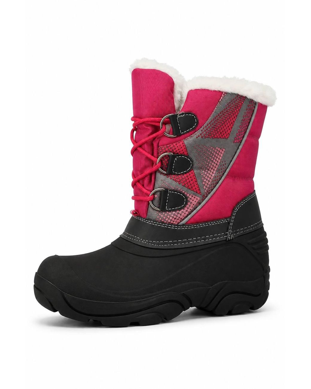 Spot on Pink Children's Padded Winter Snow Boots