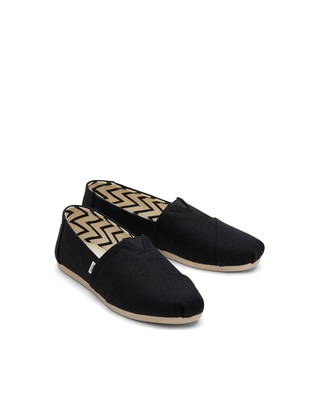 TOMS Black Alpargata Slip On Shoe