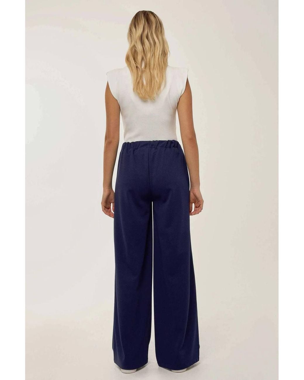 Hiccup Blue High Waist Wide Leg Sweatpants