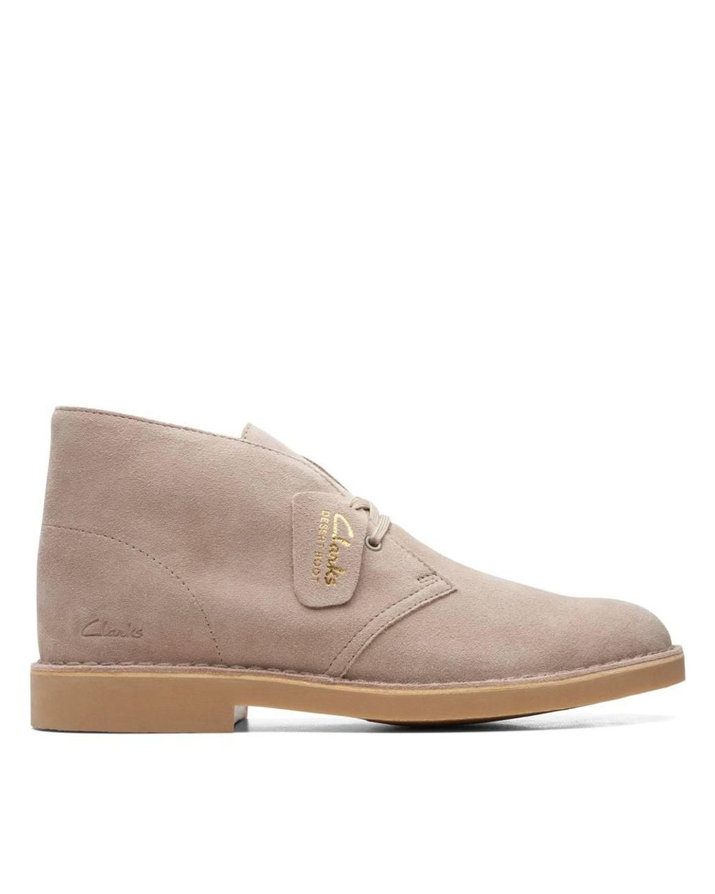 Clarks Natural Desert Boot Evo Sand Suede Ankle Boots, Desert Boots, Lace Up for men
