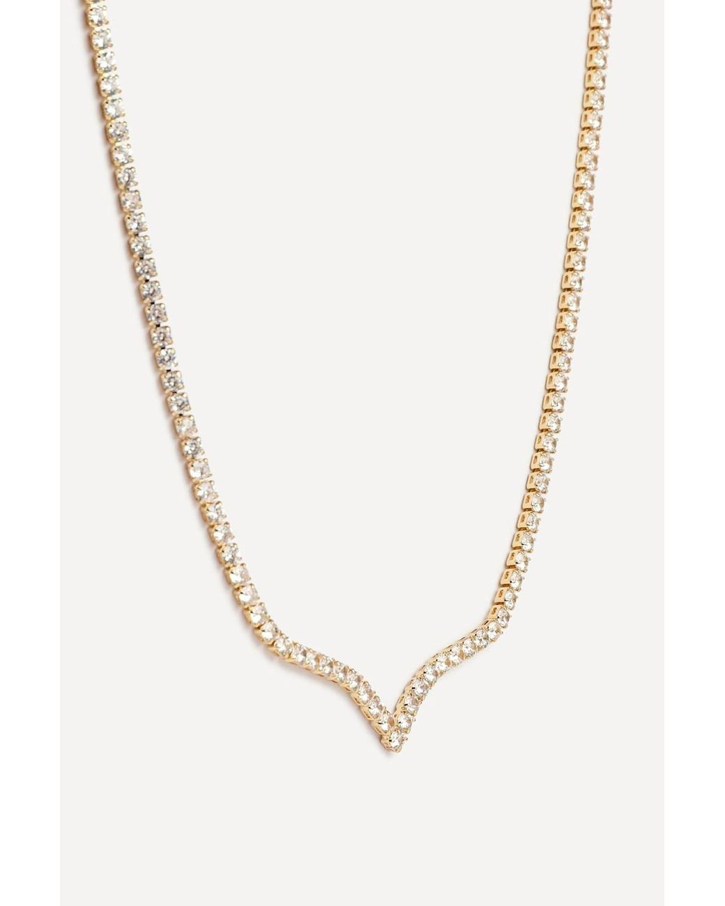 Linzi Natural Evermore V-Shape Tennis Necklace