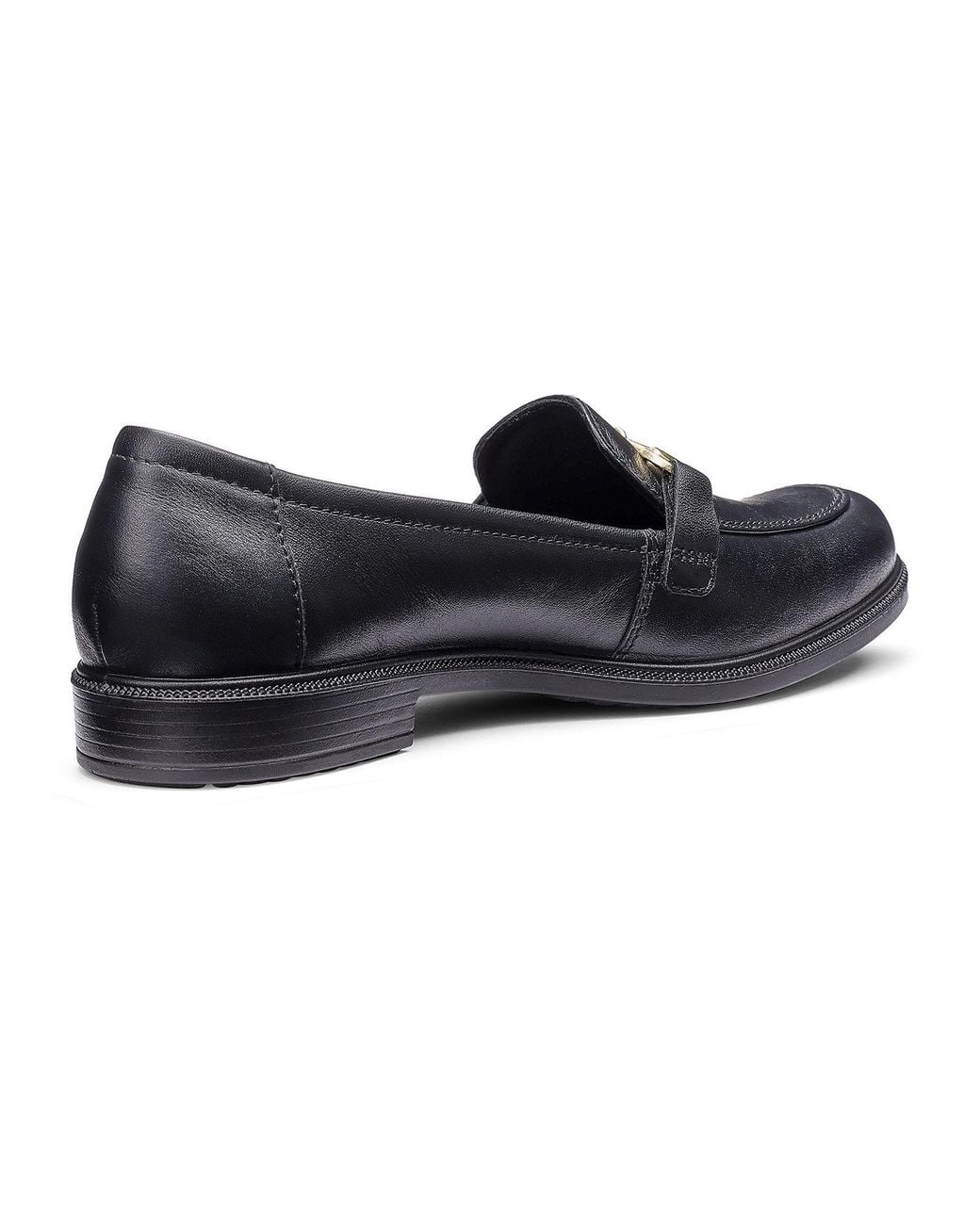 Hotter Black Wide Fit 'Clovelly' Loafers