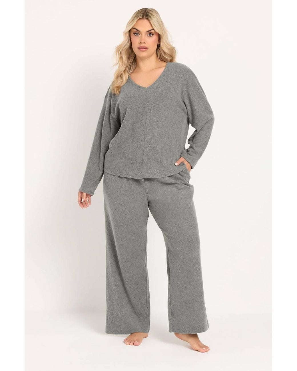 Yours Gray Seam Detail Top