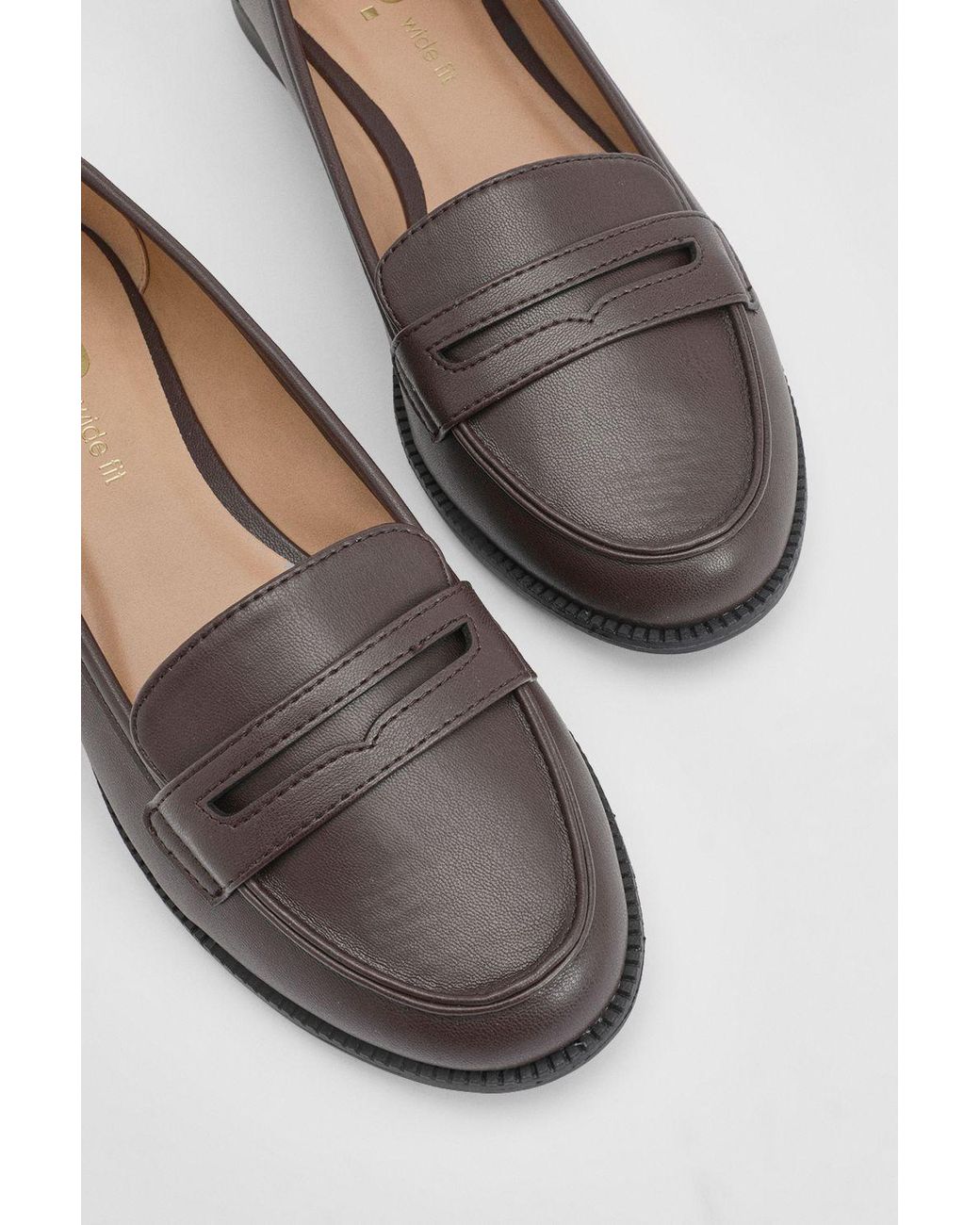 Dorothy Perkins Blue Wide Fit Lara Penny Loafers