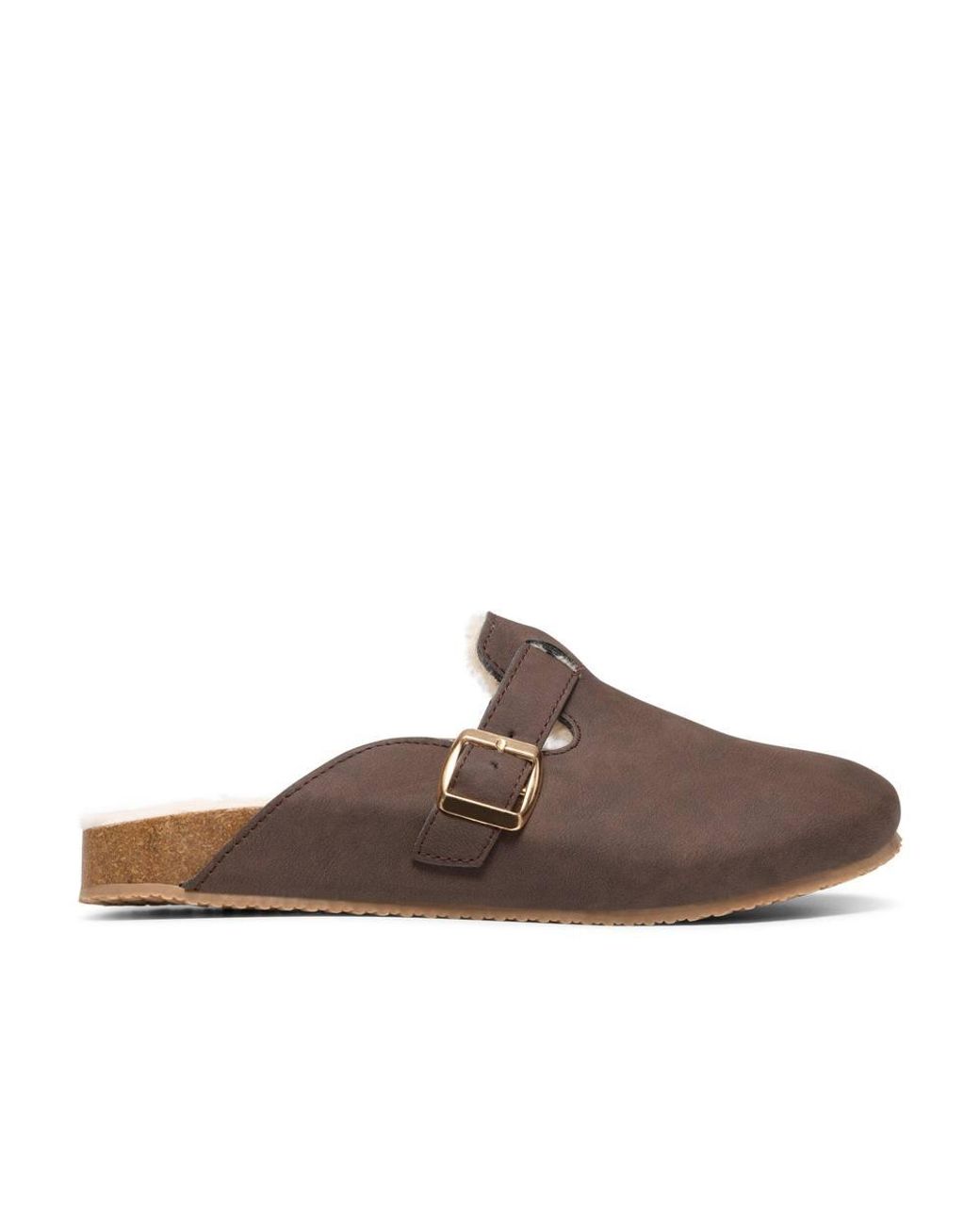 Clarks Brown Fira Clog Slip Ons, Slippers
