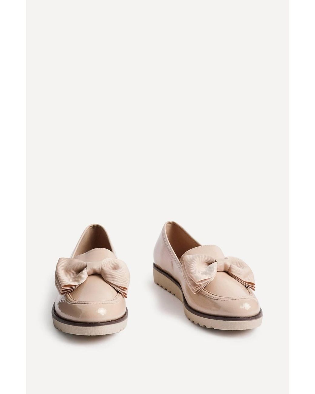 Linzi Natural Cathy Mocha Patent Loafers