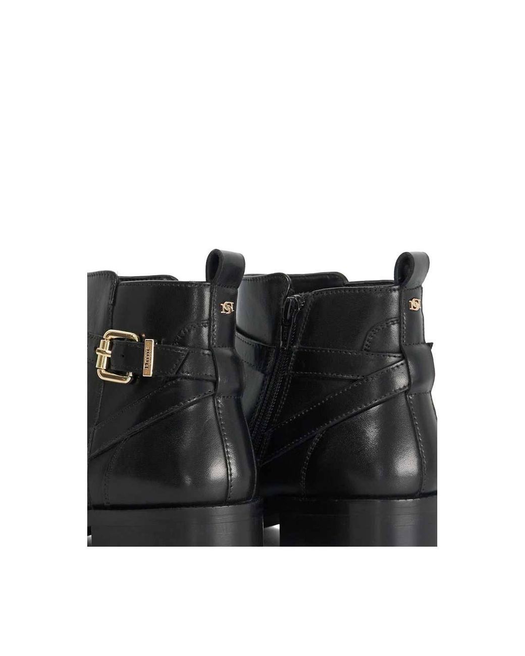 Dune Black Wide Fit 'Pali' Leather Ankle Boots