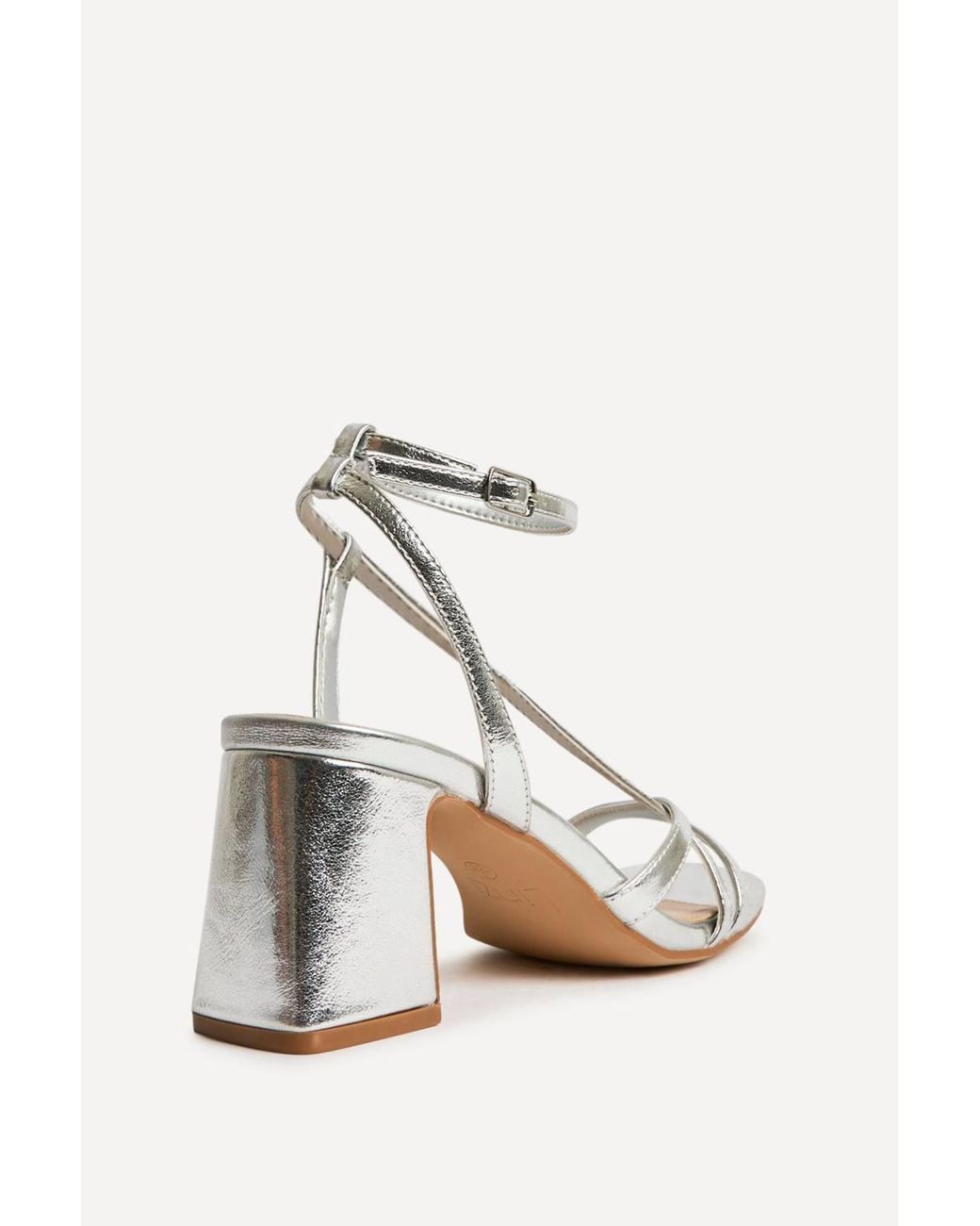 Linzi White Oslo Faux Leather Heeled Sandals