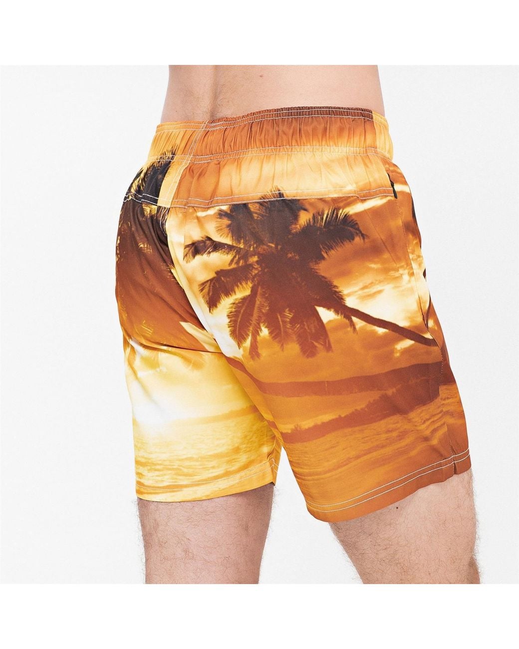 Crosshatch Orange Beach Dream Swim Shorts for men