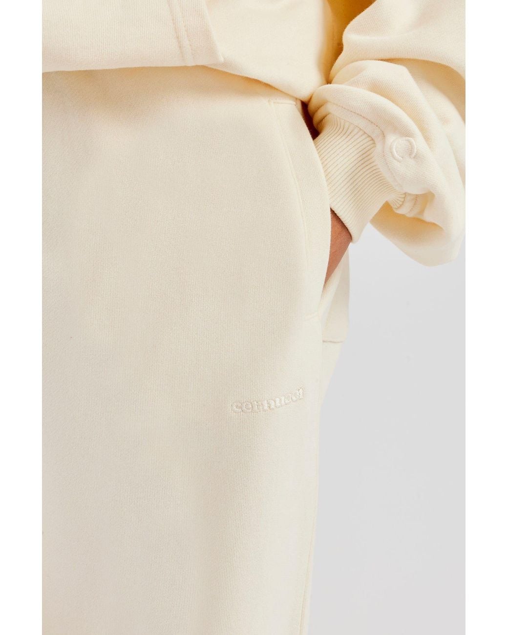 CERNUCCI Natural Embroidered Wide Leg Jogger