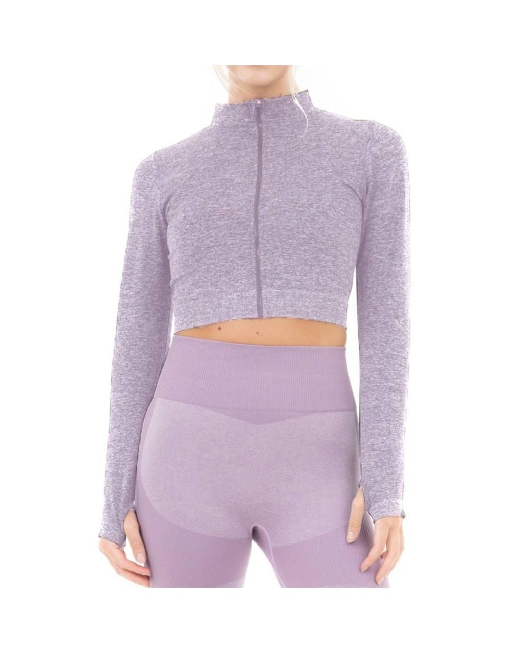 Smart Living Purple Seamless Ribbed Marl Jacket