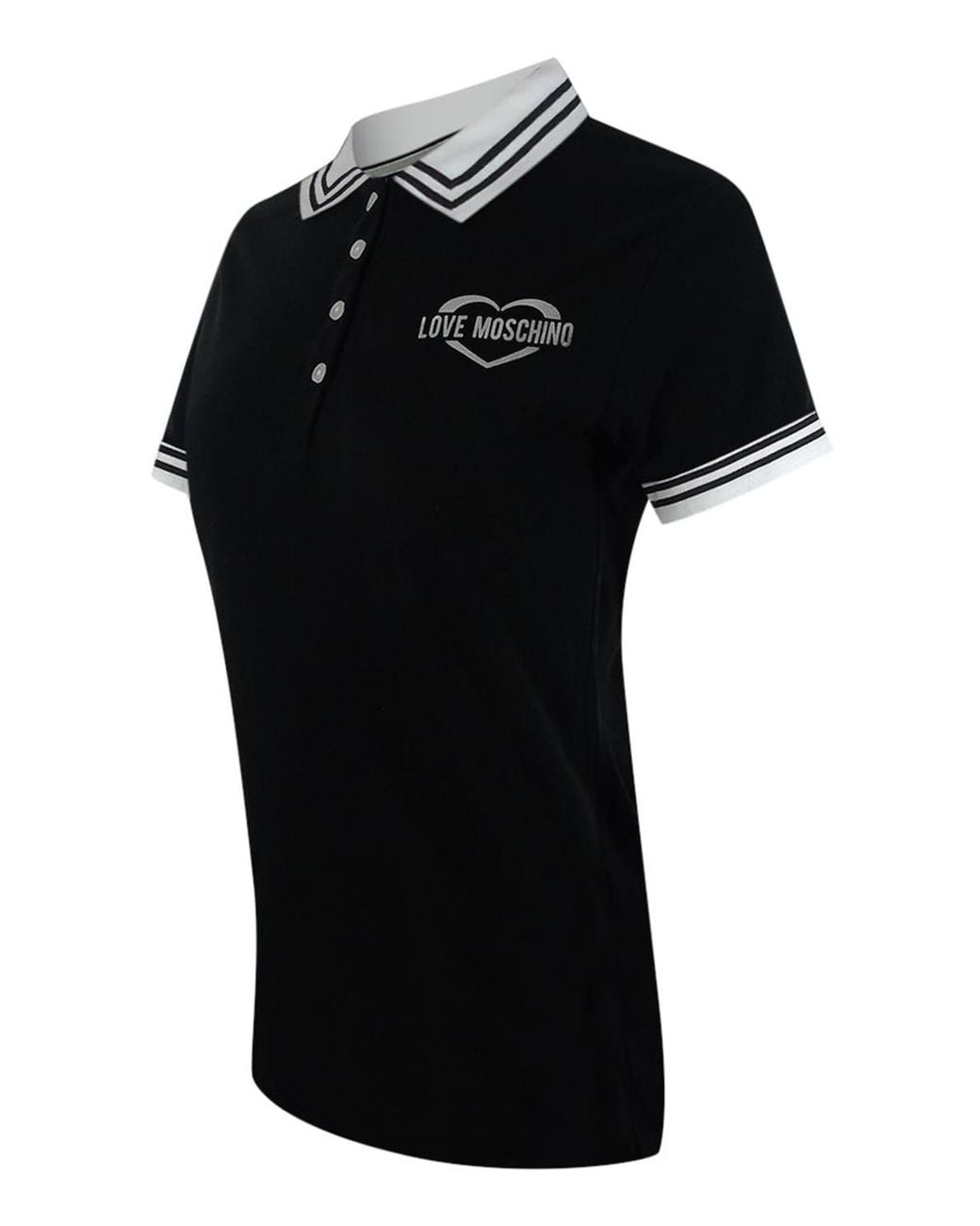 Love Moschino Black Short Sleeve Polo Shirt