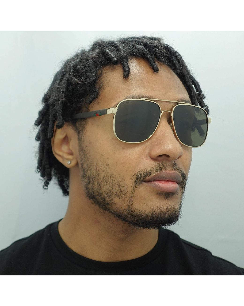 Gucci Brown Aviator Sunglasses for men