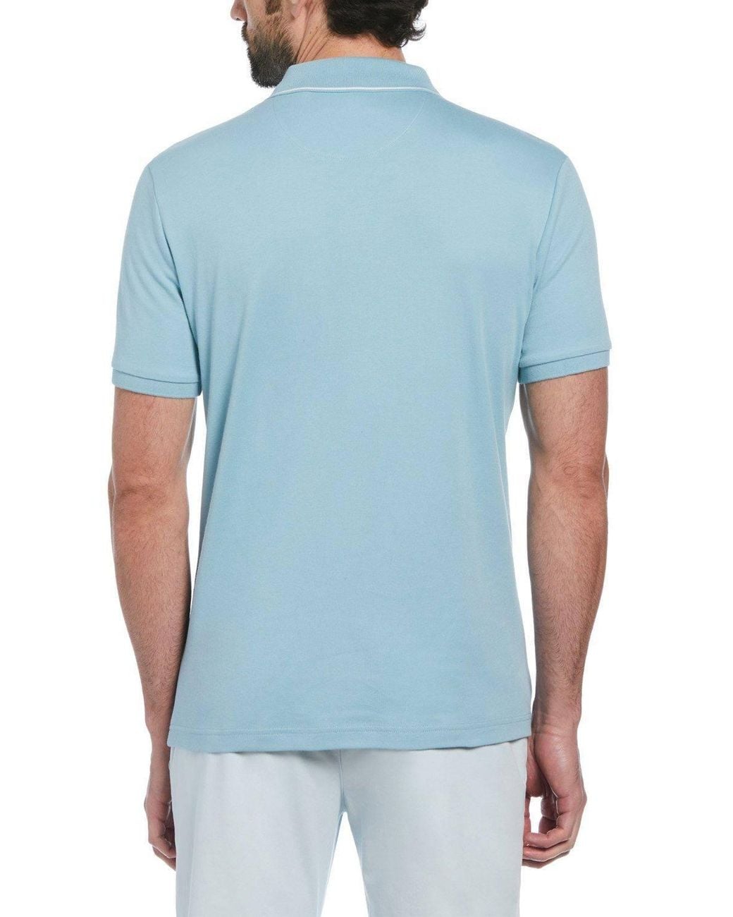 Original Penguin Blue Basketweave Polo Shirt Light for men