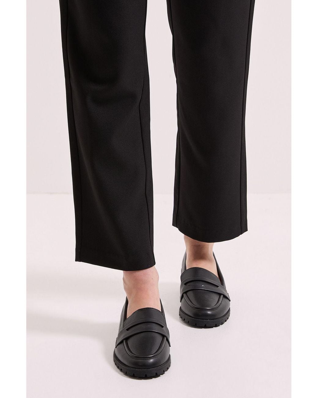 Dorothy Perkins Black Leoni Chunky Loafers