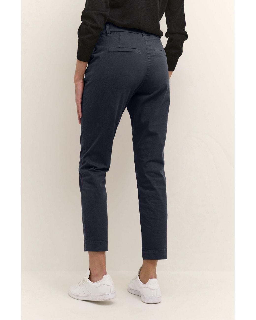 Kaffe Blue Mette Cropped Leg Suit Trousers