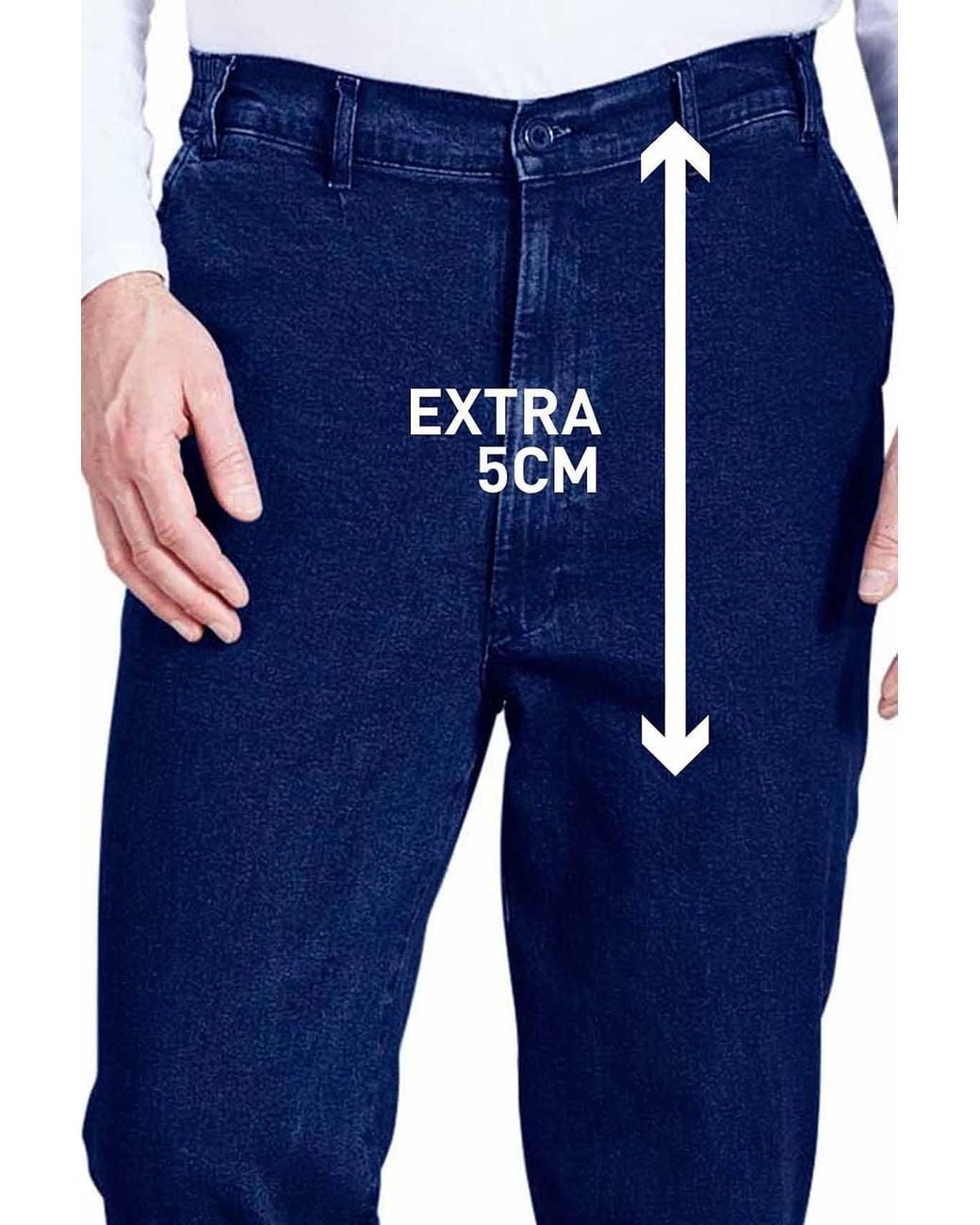 Chums Blue High-Rise Denim Elasticated Waist Stretch Fabric Cotton Jeans for men