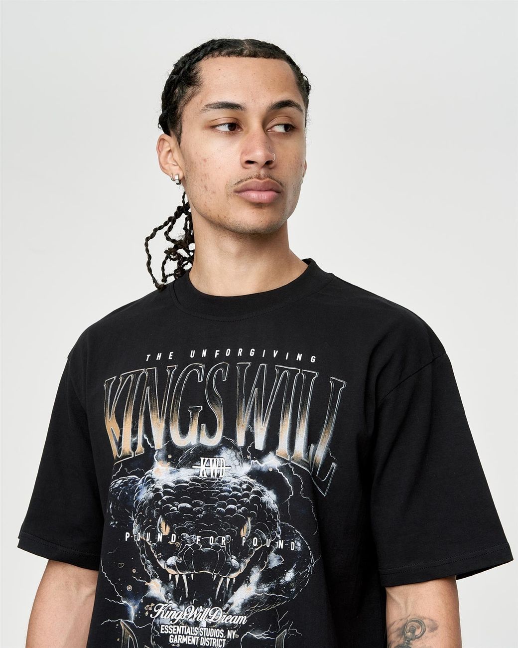 Kings Will Dream Gray Studio Snake Eyes T-Shirt L for men