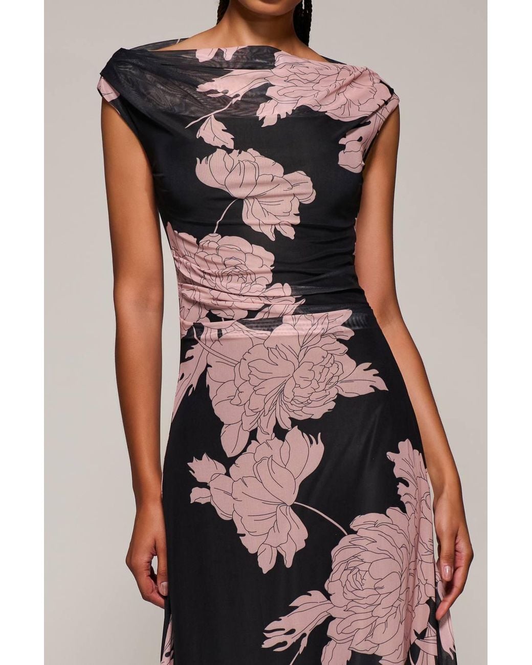 Jolie Moi Multicolor Multiway Neckline Mesh Maxi Dress