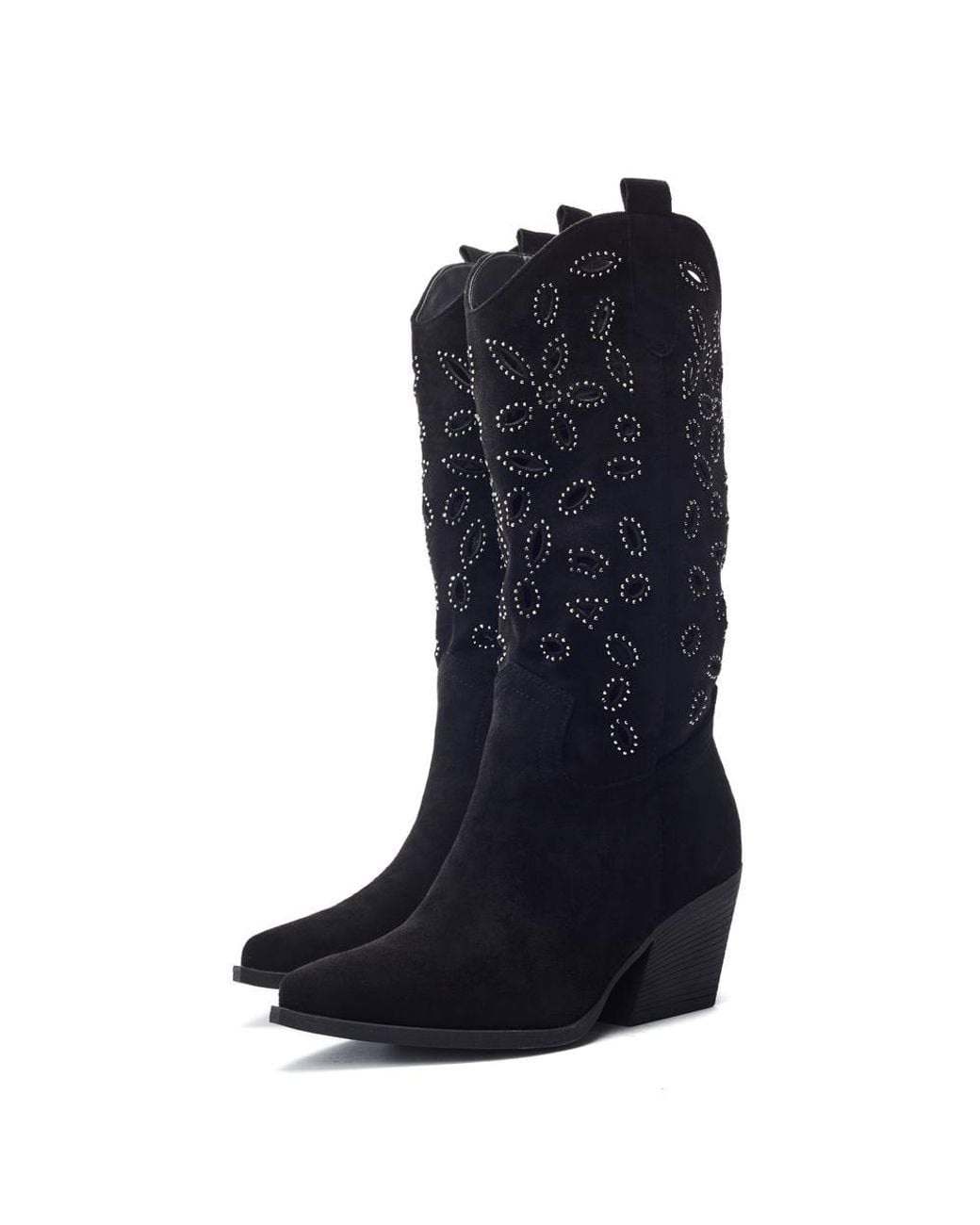 b.soleful Blue 'Gloribel' Alcantara Western Boot