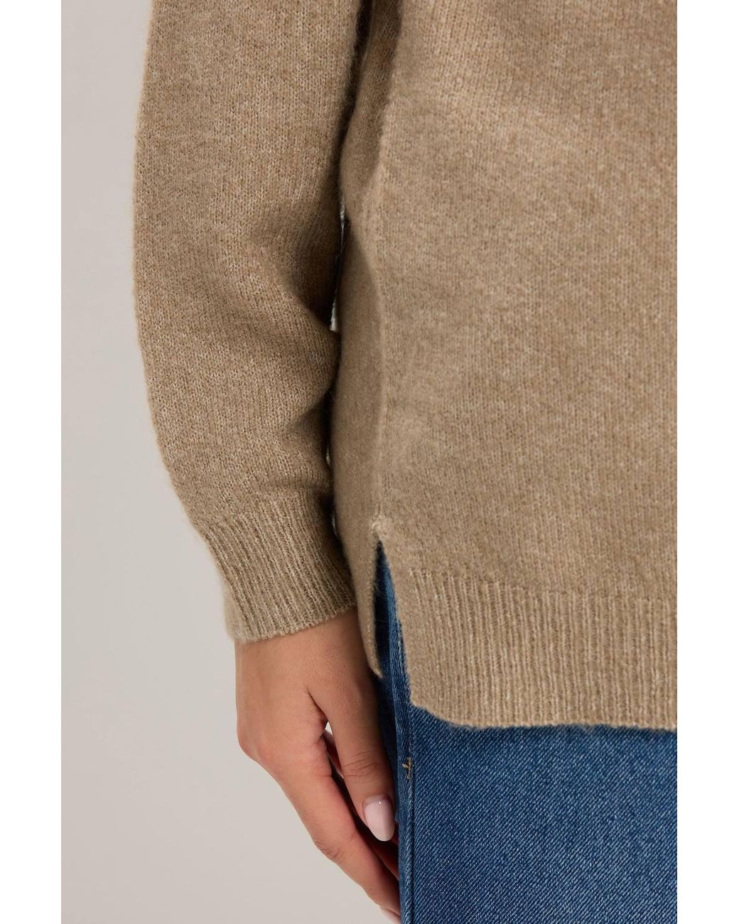 Yours Natural Crew Neck Knitted Jumper