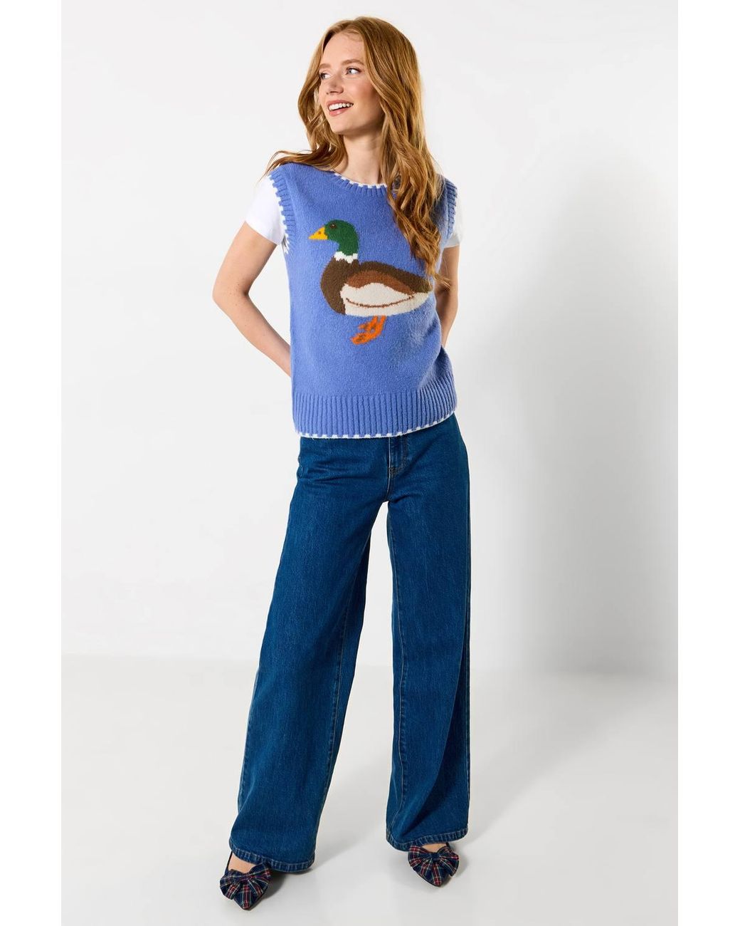 Joe Browns Blue Lucky Duck Knitted Vest