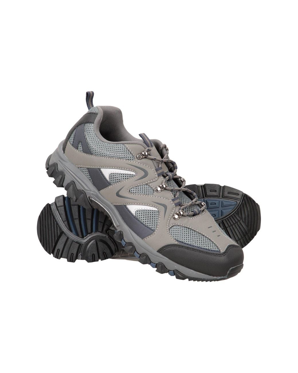 Mountain Warehouse Black Jungle Walking Shoes Lightweight Soft Running Trainers for men
