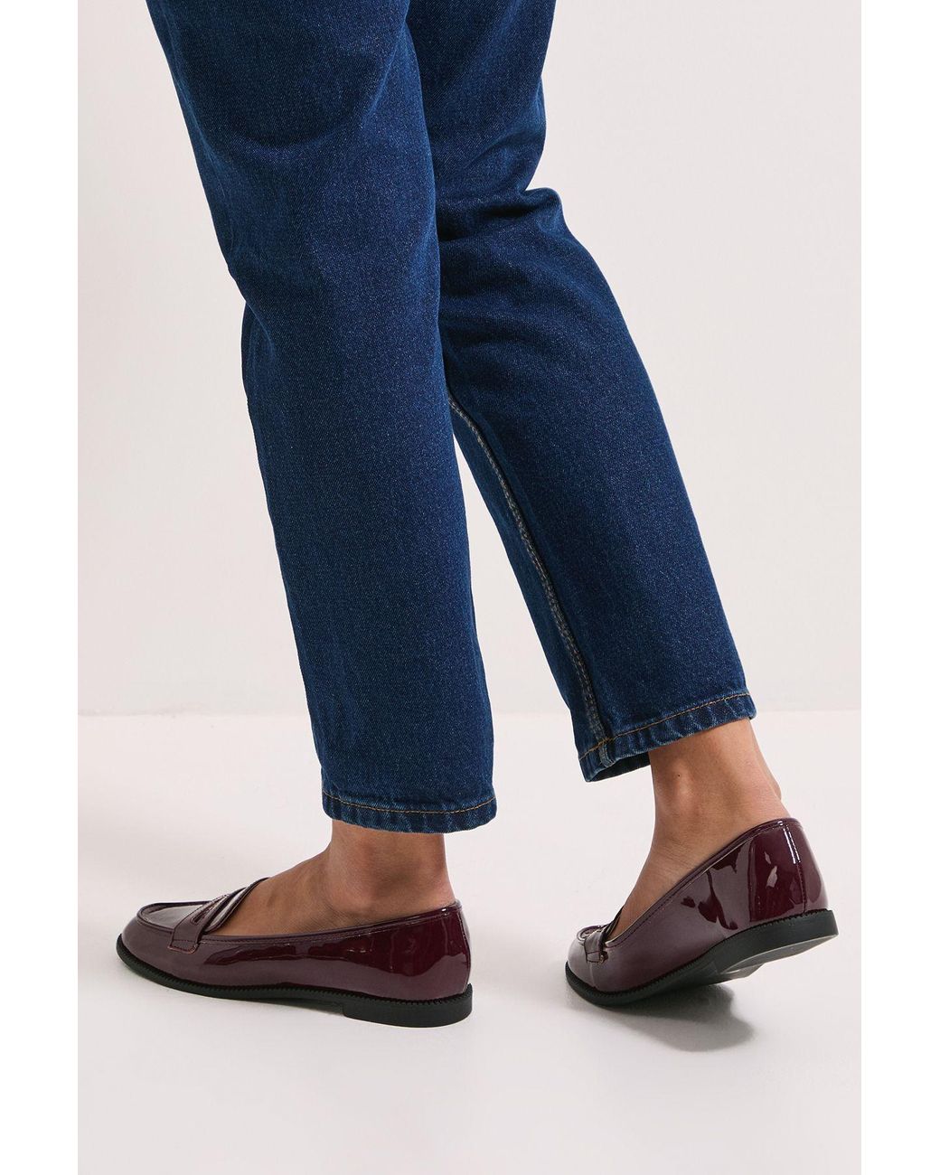 Dorothy Perkins Blue Wide Fit Lara Penny Loafers