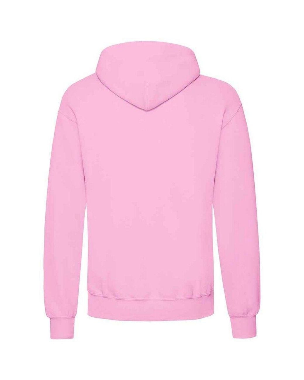 Fruit Of The Loom Pink Classic Hooded Sweatshirt for men
