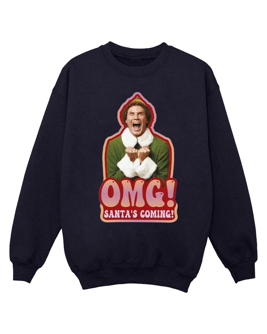 Elf Blue Santa Is Coming Sweatshirt for men
