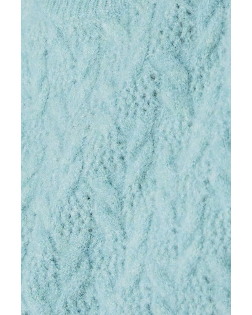 DAMART Blue Thermolactyl Cable Funnel Neck Jumper, Regular Fit, Knitted