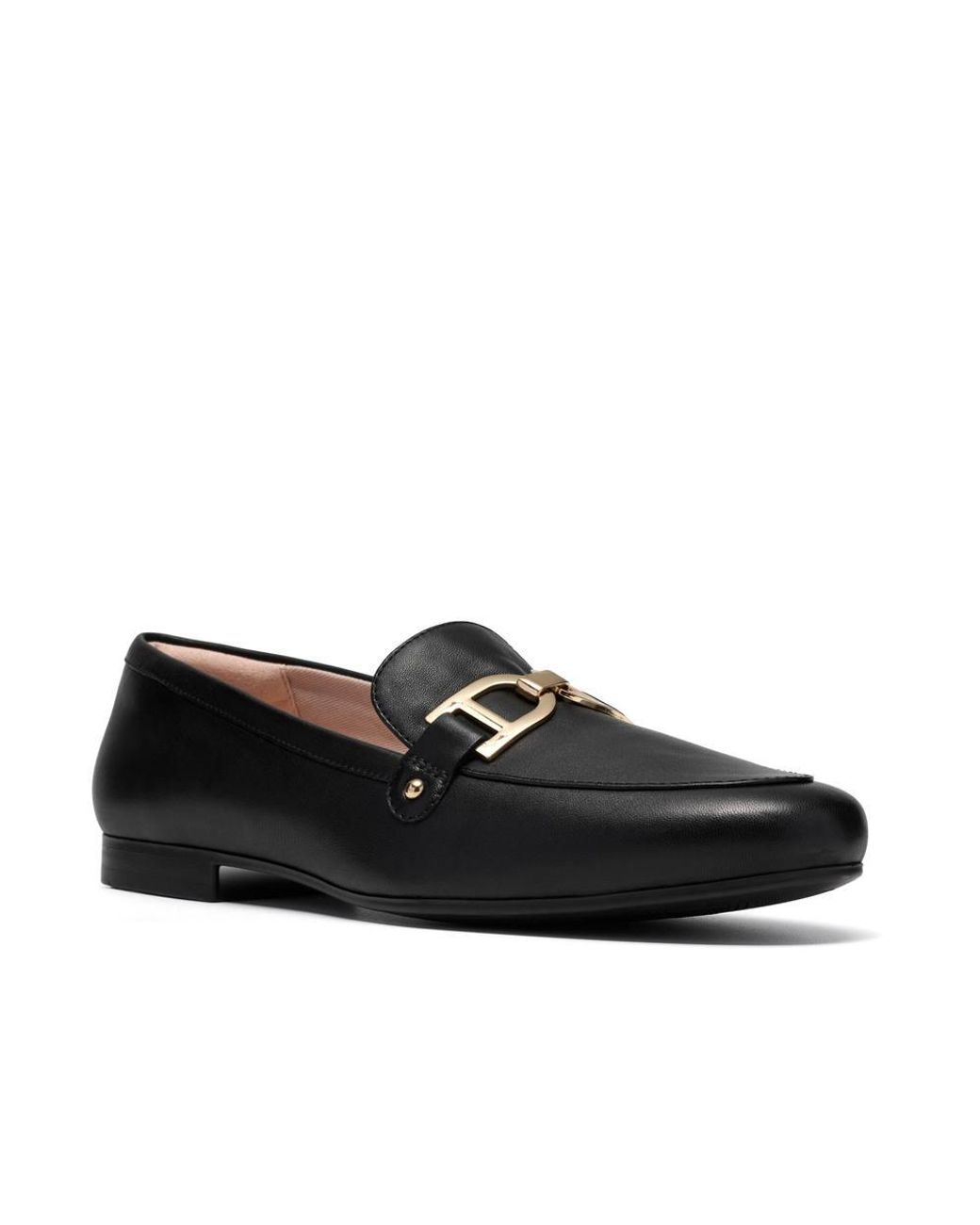 Clarks Black Tamna Trim Leather Loafers, Slip Ons