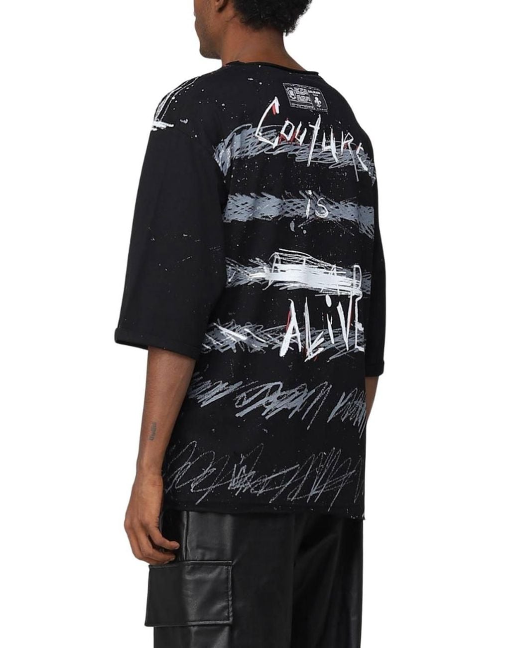 Balmain Black Short Sleeve Crew T-Shirt for men