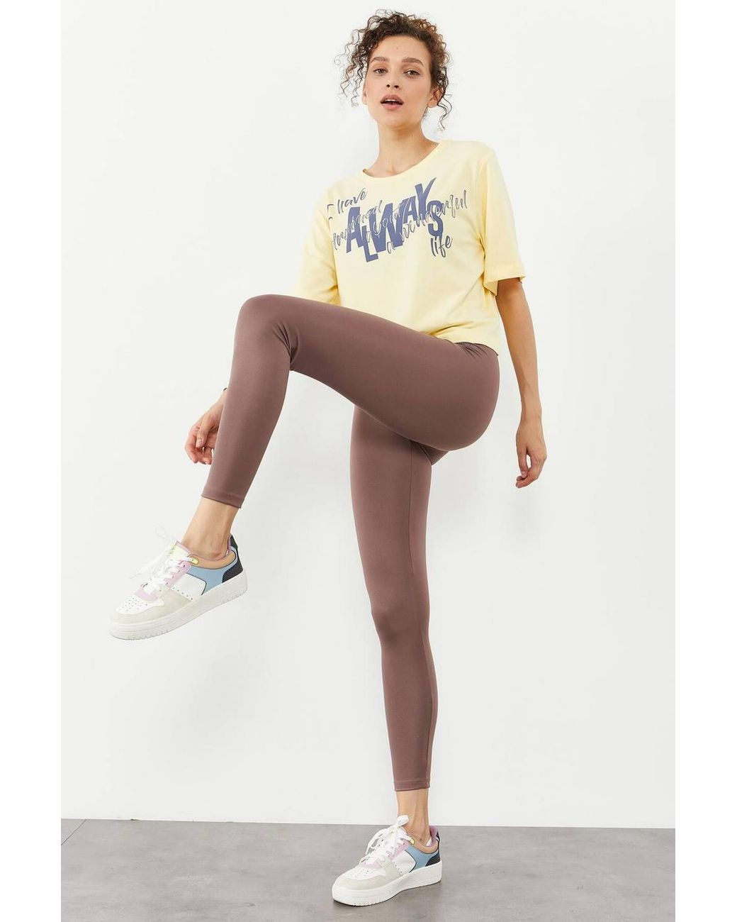 TOMMY LIFE White High-Waist Slim-Fit Leggings